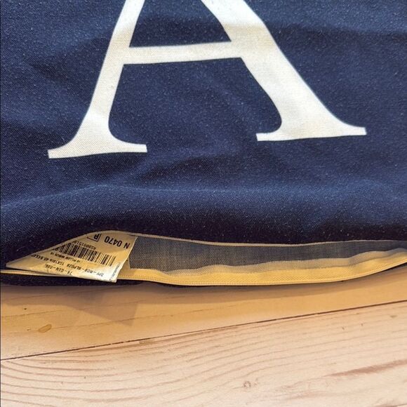 Monogrammed Navy Blue Pillow Cushion Cover with White Letter A - Picture 7 of 8